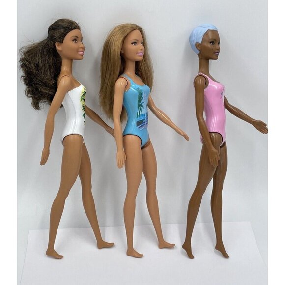 Barbie Mattel Doll Lot of 3 Water Play Beach Teressa, Blue Beach Moon Lemons - Picture 7 of 11